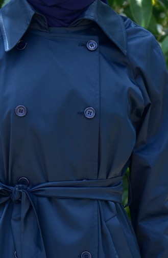 Trench Coat a Ceinture 90001-07 Bleu Marine 90001-07