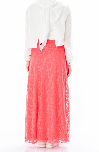 Lace Coated Skirt   4481-01 Vermilion 4481-01