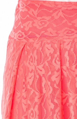 Lace Coated Skirt   4481-01 Vermilion 4481-01
