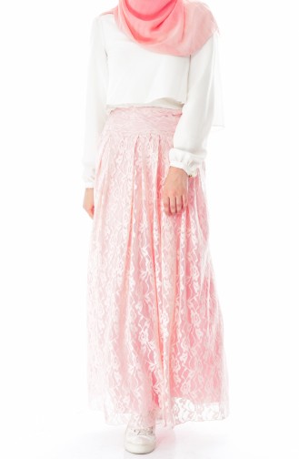 Lace Coated Skirt   4481-04 Powder 4481-04