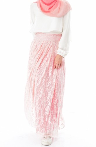 Lace Coated Skirt   4481-04 Powder 4481-04