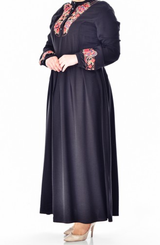 Embroidered Dress 2019-04 Black 2019-04