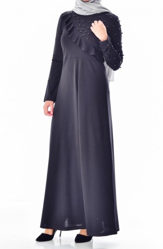 Black Hijab Dress 4107-01