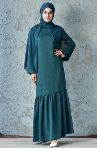 Green Hijab Dress 60003-08