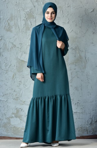 Green Hijab Dress 60003-08