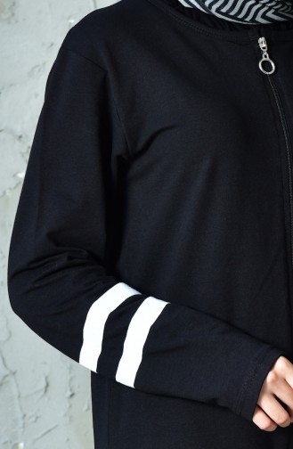 Zippered Tracksuit 18050-01 Black White 18050-01