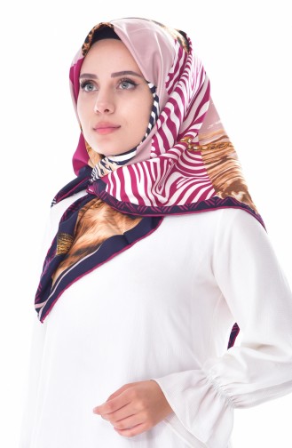 Desenli Eşarp 2020-05 Fuşya