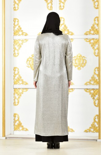 Gold Hijab Evening Dress 1060-03