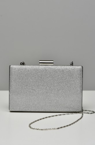 Silver Gray Portfolio Hand Bag 0278-02