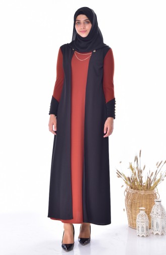 Setaussehendes Kleid 4482-08 Kiremit 4482-08