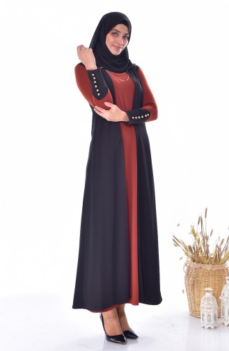 Setaussehendes Kleid 4482-08 Kiremit 4482-08