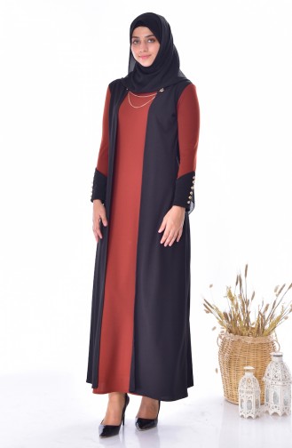 Setaussehendes Kleid 4482-08 Kiremit 4482-08