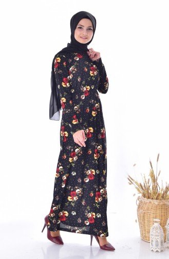 Red Hijab Dress 3913-03