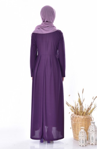 Pleated Dress 7279-03 Purple 7279-03