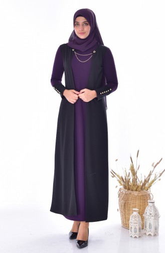 Suit Looking Dress 4482-02 Purple 4482-02