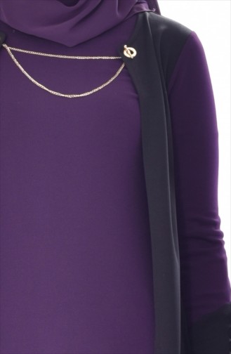 Suit Looking Dress 4482-02 Purple 4482-02