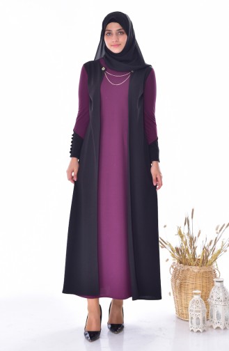 Suit Looking Dress 4482-05 Plum 4482-05