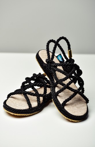 Black Summer Sandals 0105-01