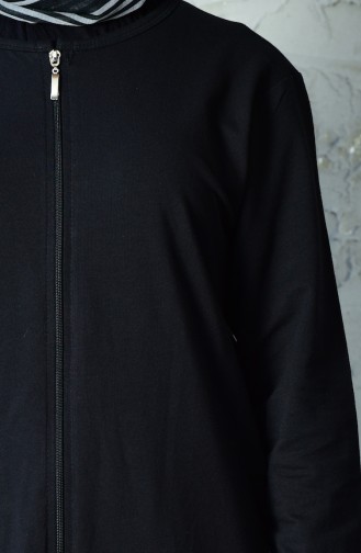 Zippered Tracksuit Suit 10100-01 Black 10100-01