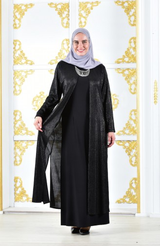 Robe de Soirée Grande Taille 1060-04 Noir 1060-04