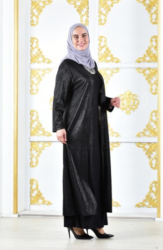 Robe de Soirée Grande Taille 1060-04 Noir 1060-04