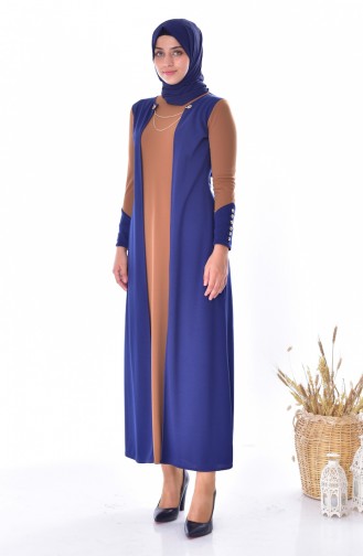 Tan Hijab Dress 4482-04