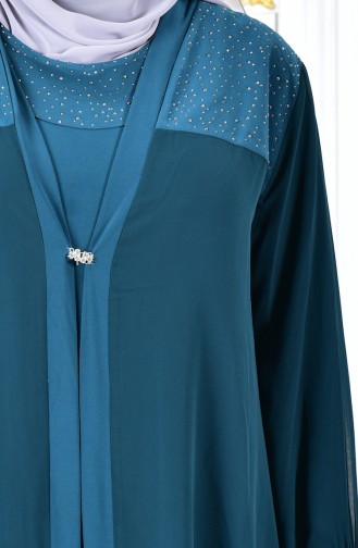 Büyük Beden Abiye İkili Takım 1041-02 Zümrüt Yeşili 1041-02