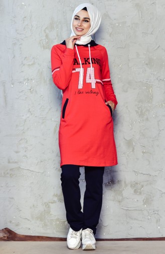 Light Red Tracksuit 8201-05
