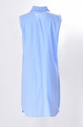 Col Chemise Perlées 8060B-04 Bleu Bébé 8060B-04