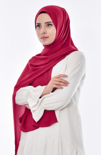 Luxury Crepe Shawl 50051-19 Claret Red 19