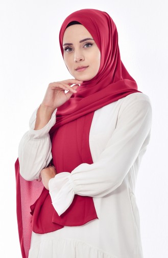 Luxury Crepe Shawl 50051-19 Claret Red 19