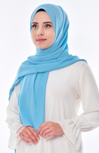 شال كريب بمقاس كبير 50051-27 لون أزرق فاتح 27