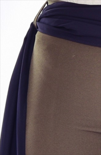 Pantalon Simple a Ceinture 1653-06 Khaki 1653-06