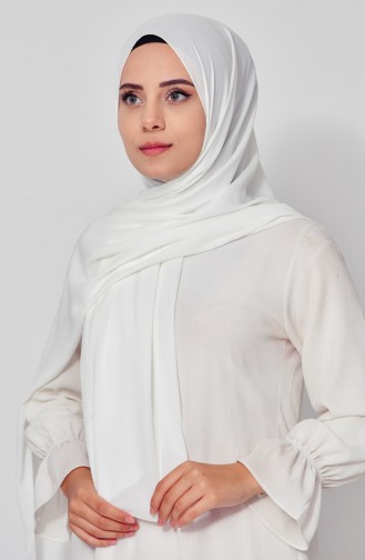 XL Crepe Shawl 50051-02 Off WHITE 02