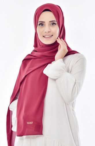 Luxury Crepe Shawl 50051-20 Dark Claret Red 20