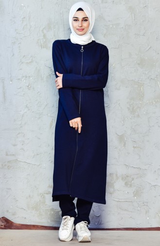 Zippered Tracksuit Suit 10125-02 Navy 10125-02