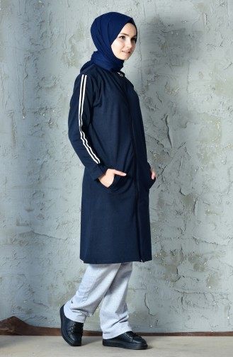 Zippered Tracksuit Suit 18095-02 Navy 18095-02