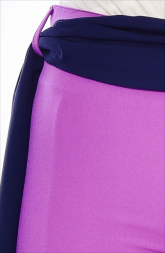 Belted Straight Trousers 1653-05 Lilac 1653-05