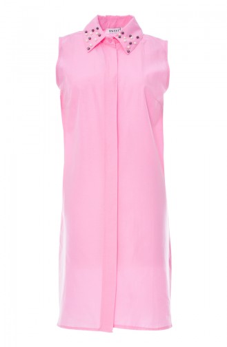 Col Chemise Perlées 8060B-03 Rose 8060B-03