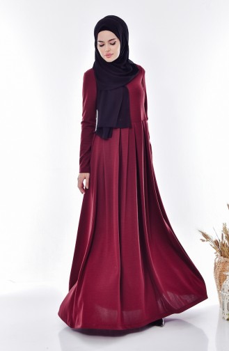 Claret Red Hijab Dress 2010-03