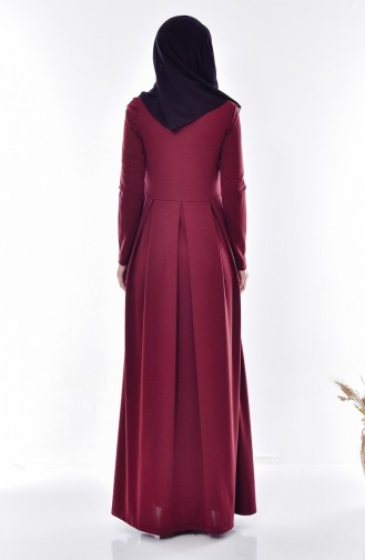 Claret Red Hijab Dress 2010-03