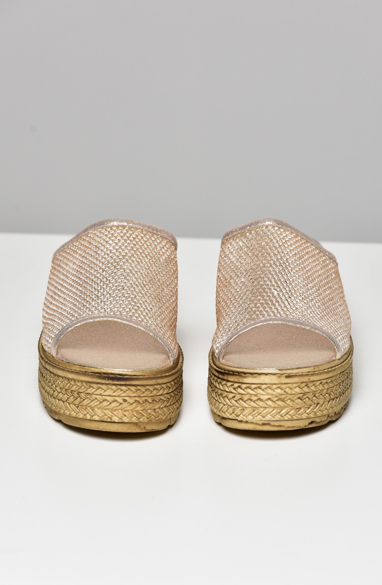 Claquette Pour Femme A117 18 01 Dore 117 18 01 Sefamerve