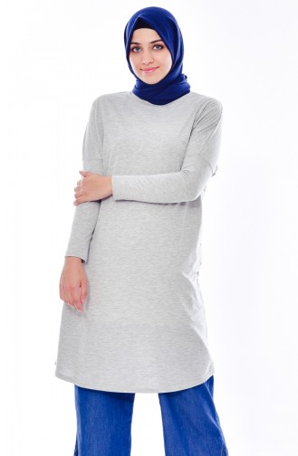 Yarasa Kol Tunik 7575-03 Gri