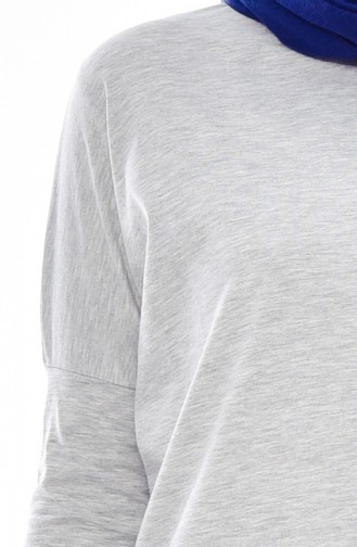 Yarasa Kol Tunik 7575-03 Gri