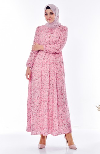 Dusty Rose Hijab Dress 6162H-01
