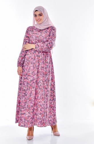 Dusty Rose Hijab Dress 6162J-01