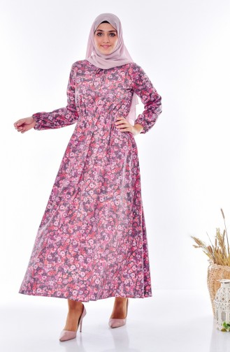 Dusty Rose Hijab Dress 6162J-01