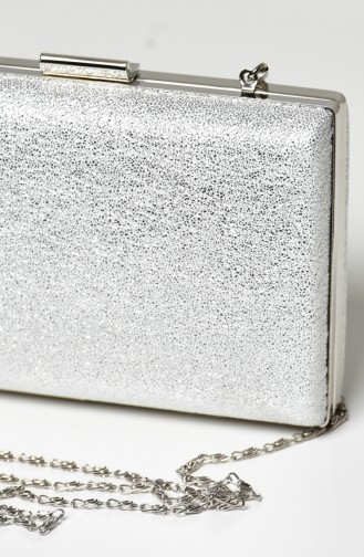 Silver Gray Portfolio Clutch 0275-03