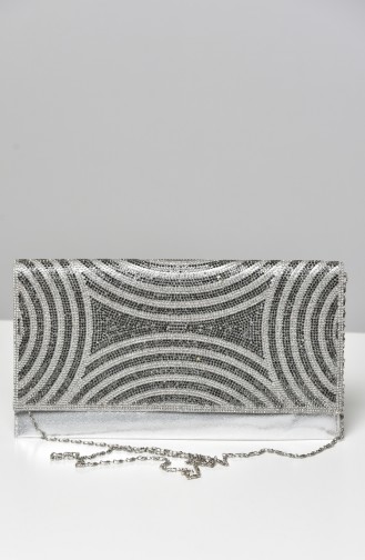 Silver Gray Portfolio Hand Bag 0400-02