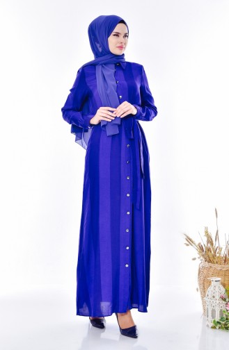 فستان أزرق داكن 9041-01